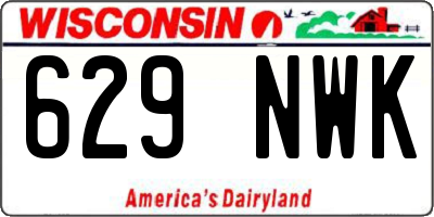 WI license plate 629NWK