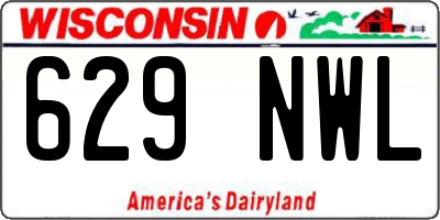 WI license plate 629NWL