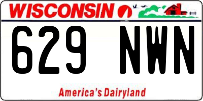 WI license plate 629NWN