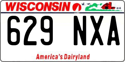 WI license plate 629NXA