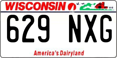 WI license plate 629NXG