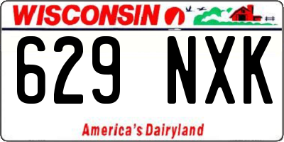 WI license plate 629NXK