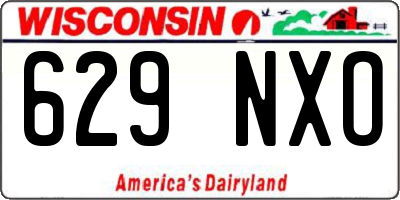 WI license plate 629NXO