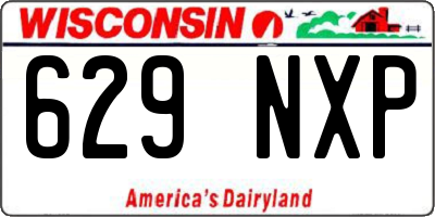 WI license plate 629NXP