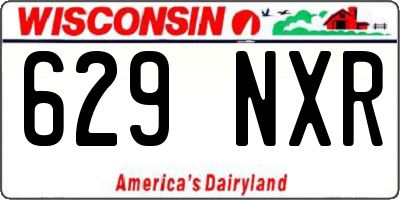 WI license plate 629NXR