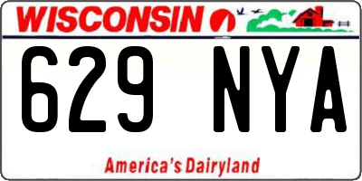 WI license plate 629NYA