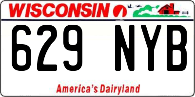 WI license plate 629NYB