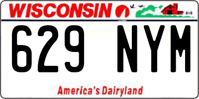 WI license plate 629NYM