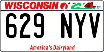 WI license plate 629NYV