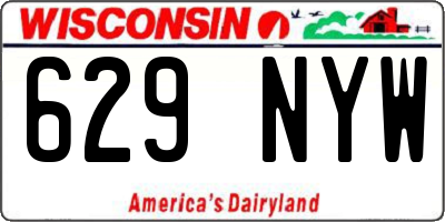 WI license plate 629NYW