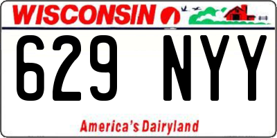 WI license plate 629NYY