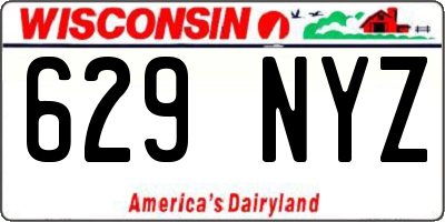 WI license plate 629NYZ