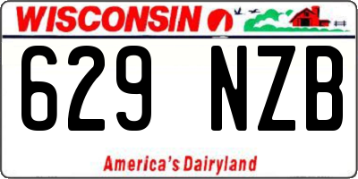 WI license plate 629NZB