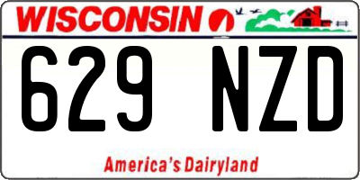 WI license plate 629NZD