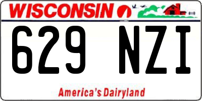 WI license plate 629NZI