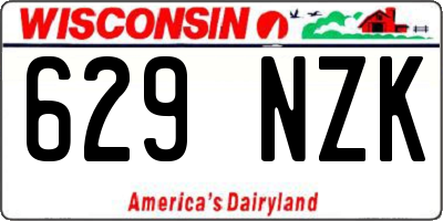 WI license plate 629NZK