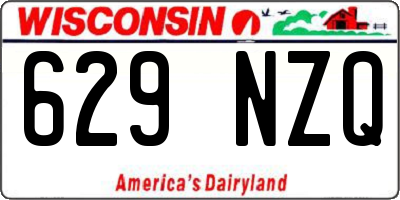 WI license plate 629NZQ