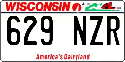 WI license plate 629NZR