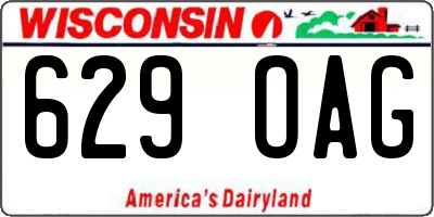 WI license plate 629OAG