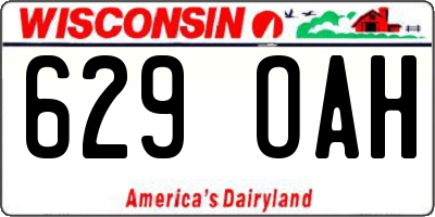 WI license plate 629OAH
