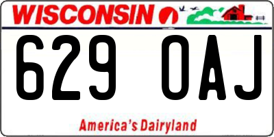 WI license plate 629OAJ