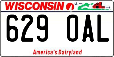 WI license plate 629OAL