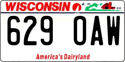 WI license plate 629OAW
