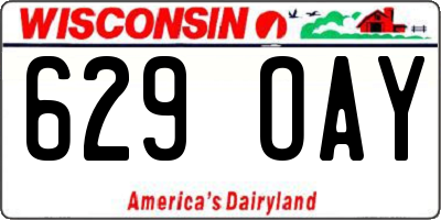 WI license plate 629OAY