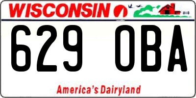 WI license plate 629OBA