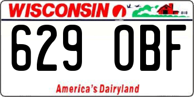 WI license plate 629OBF