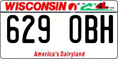 WI license plate 629OBH