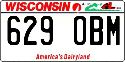 WI license plate 629OBM