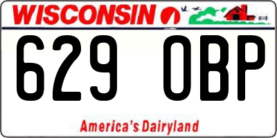 WI license plate 629OBP