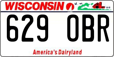 WI license plate 629OBR