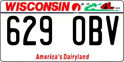 WI license plate 629OBV