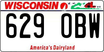 WI license plate 629OBW