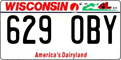 WI license plate 629OBY