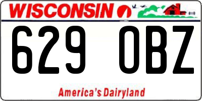 WI license plate 629OBZ