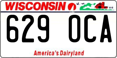 WI license plate 629OCA