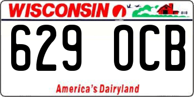 WI license plate 629OCB