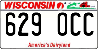 WI license plate 629OCC