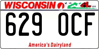 WI license plate 629OCF