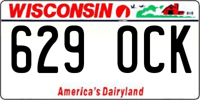 WI license plate 629OCK
