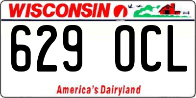 WI license plate 629OCL
