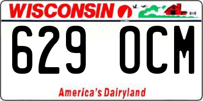 WI license plate 629OCM