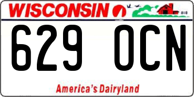 WI license plate 629OCN
