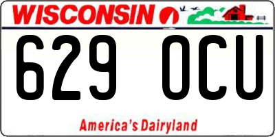 WI license plate 629OCU