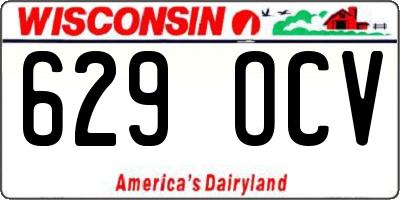 WI license plate 629OCV