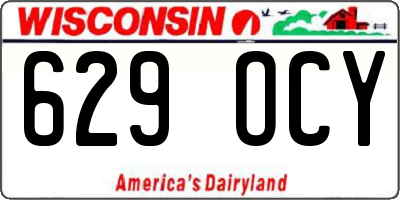 WI license plate 629OCY