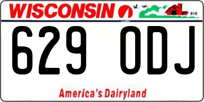 WI license plate 629ODJ
